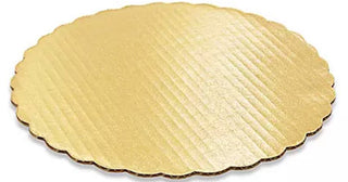 Buy gold-scalloped 12 inch Round and Square Cake and Dessert Boards