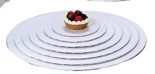 Buy white-wrap-around 12 inch Round and Square Cake and Dessert Boards